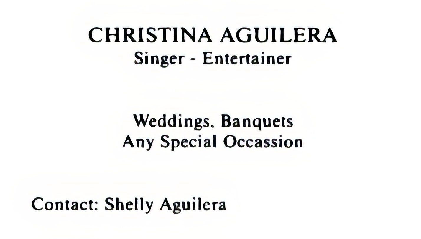 A homemade business card.
