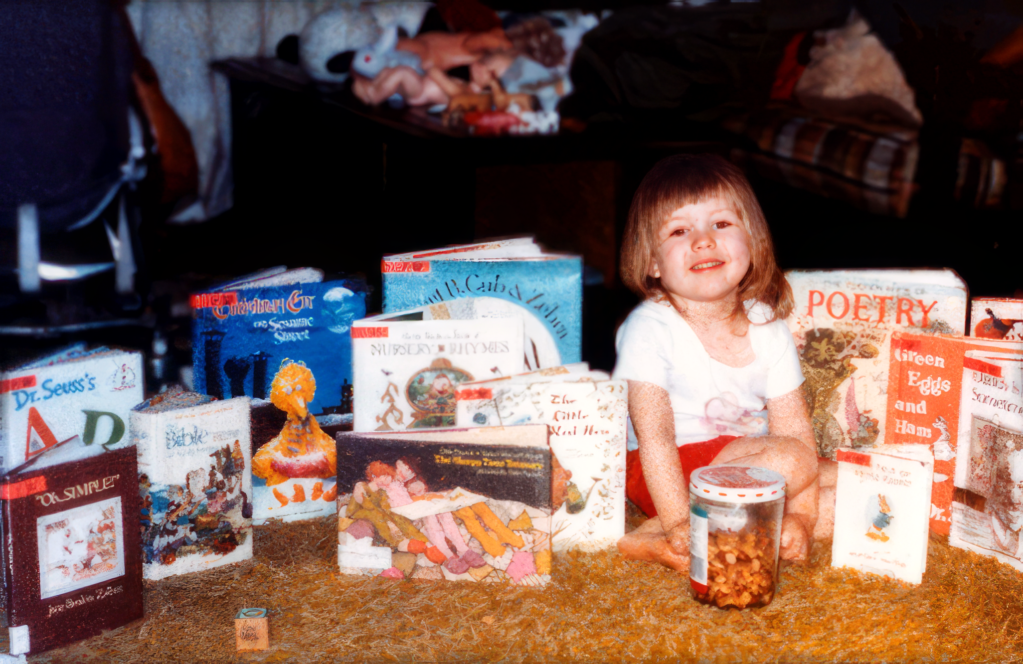 Christina loved to display her books, San Antonio Texas, age 2 1/2
Christina loved to display her books, San Antonio Texas, age 2 1/2