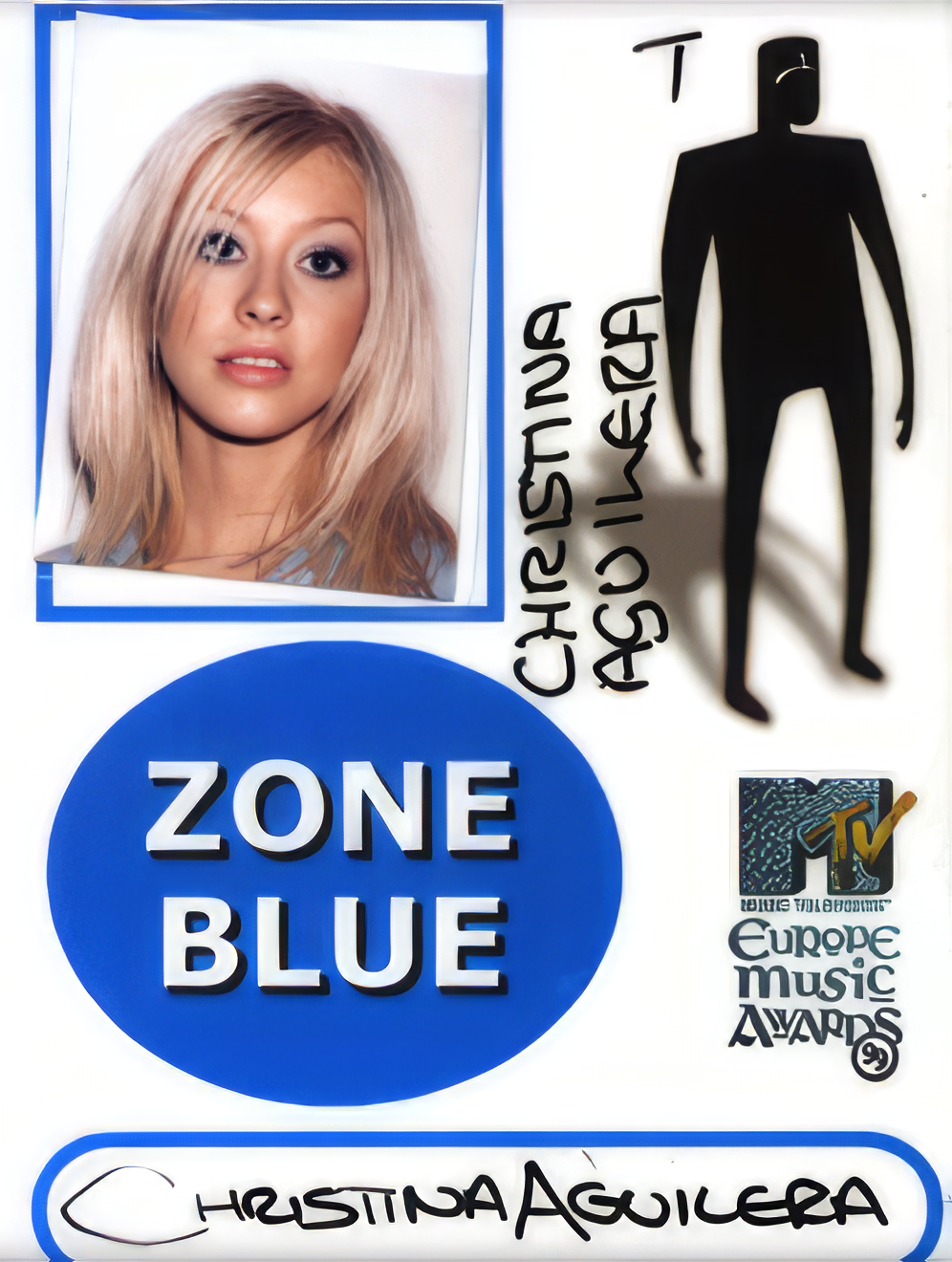 Christina's backstage pass to Europe's MTV Awards.
