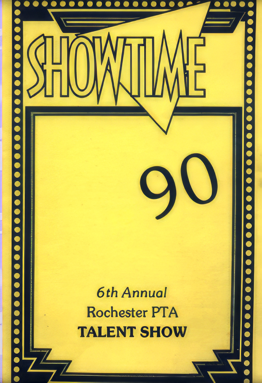 Talent show program.
