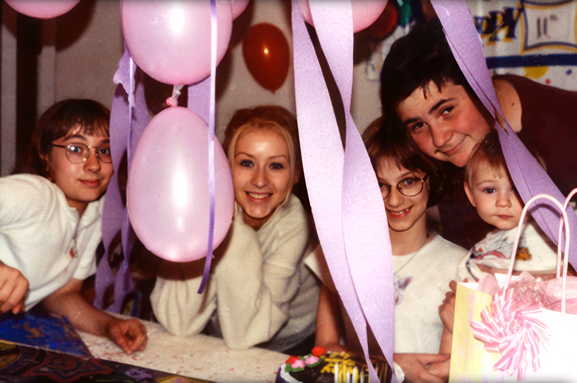 Christina's sister Rachel's 11th birthday party with Stephanie, Christina, Rachel, Casey, and Mikey.
