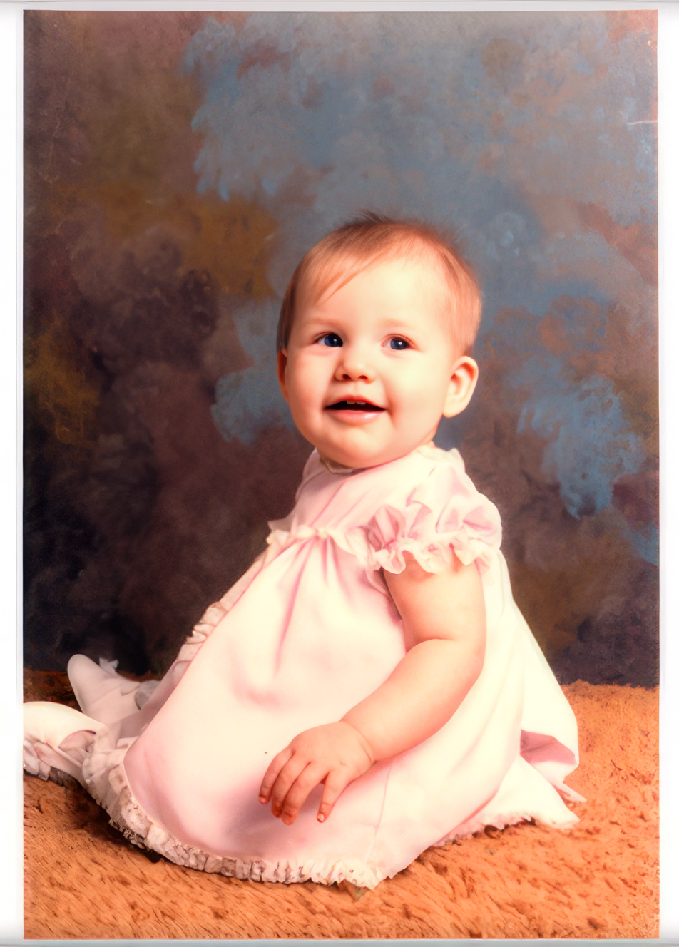 Christina, age 1 1/2, in one of her first portraits.
Christina, age 1 1/2, in one of her first portraits.