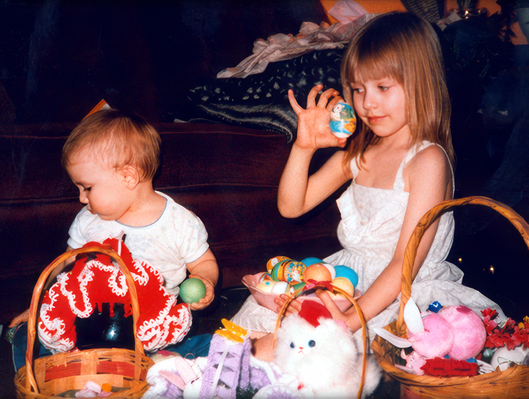 Christina, age 6, and Rachel enjoying Easter candy.
Christina, age 6, and Rachel enjoying Easter candy.